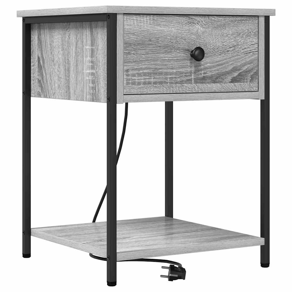 Nachttisch 2 pcs Graues Sonoma 42 x 41 x 56 cm Holzwerkstoff
