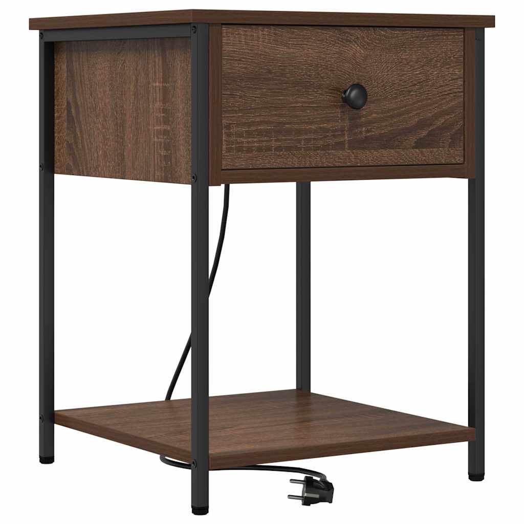 Nachttisch 2 pcs Braun Eichen-Optik 42 x 41 x 56 cm