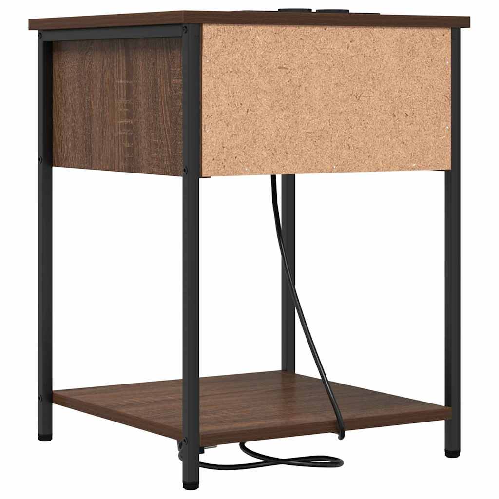 Nachttisch 2 pcs Braun Eichen-Optik 42 x 41 x 56 cm