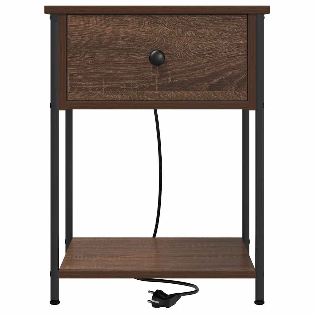 Nachttisch 2 pcs Braun Eichen-Optik 42 x 41 x 56 cm