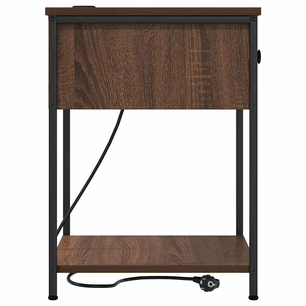 Nachttisch 2 pcs Braun Eichen-Optik 42 x 41 x 56 cm