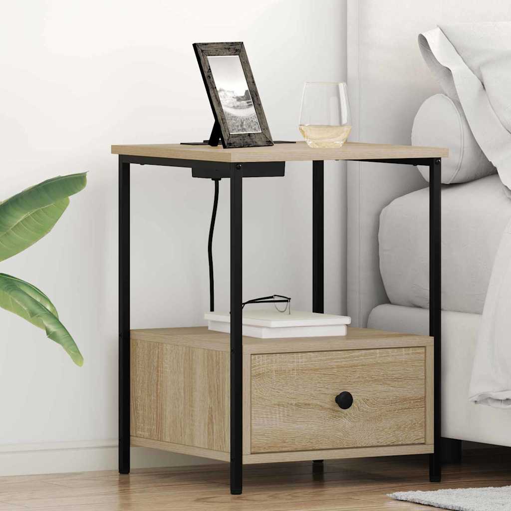 Nachttisch 2 pcs Sonoma-Eiche 42 x 41 x 56 cm Holzwerkstoff
