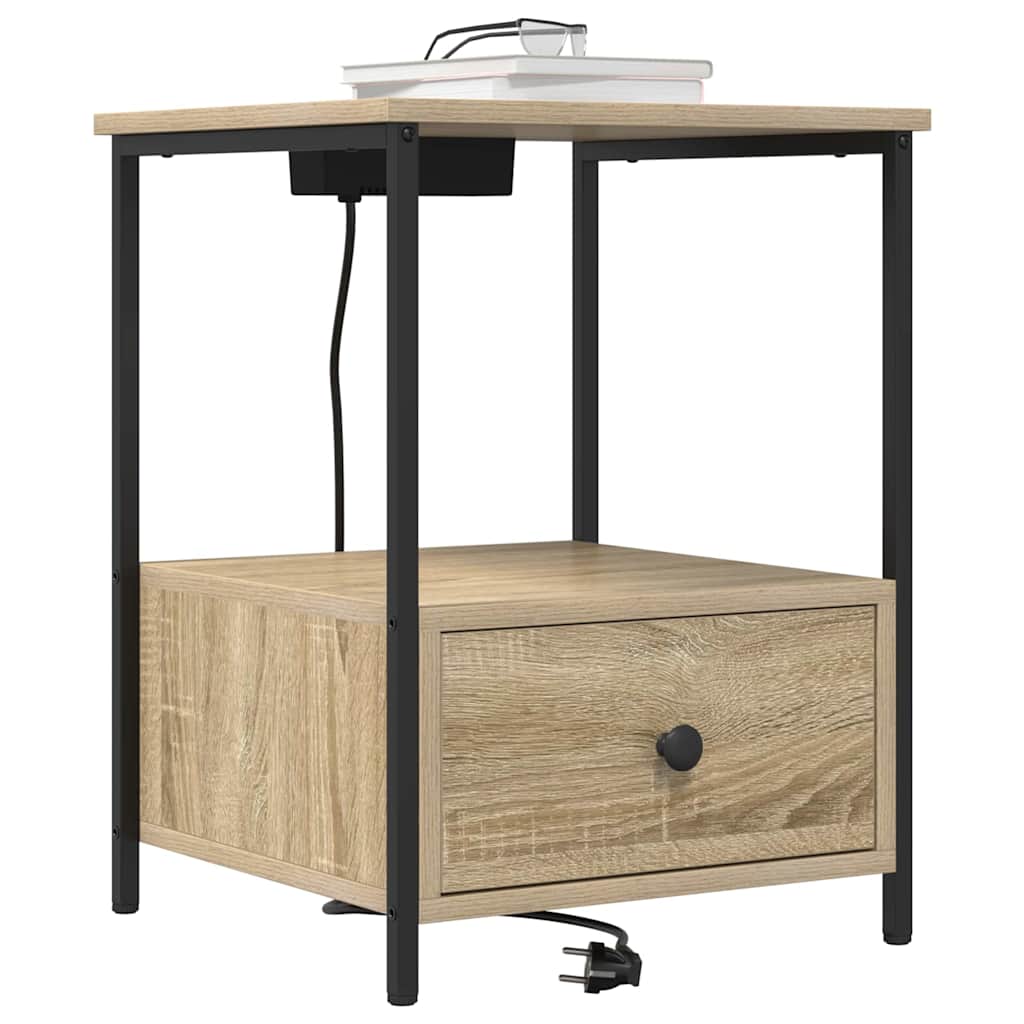 Nachttisch 2 pcs Sonoma-Eiche 42 x 41 x 56 cm Holzwerkstoff
