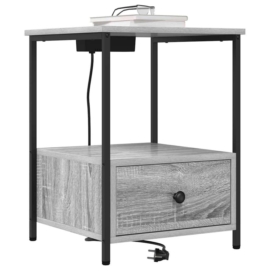 Nachttisch Graues Sonoma 42 x 41 x 56 cm Holzwerkstoff