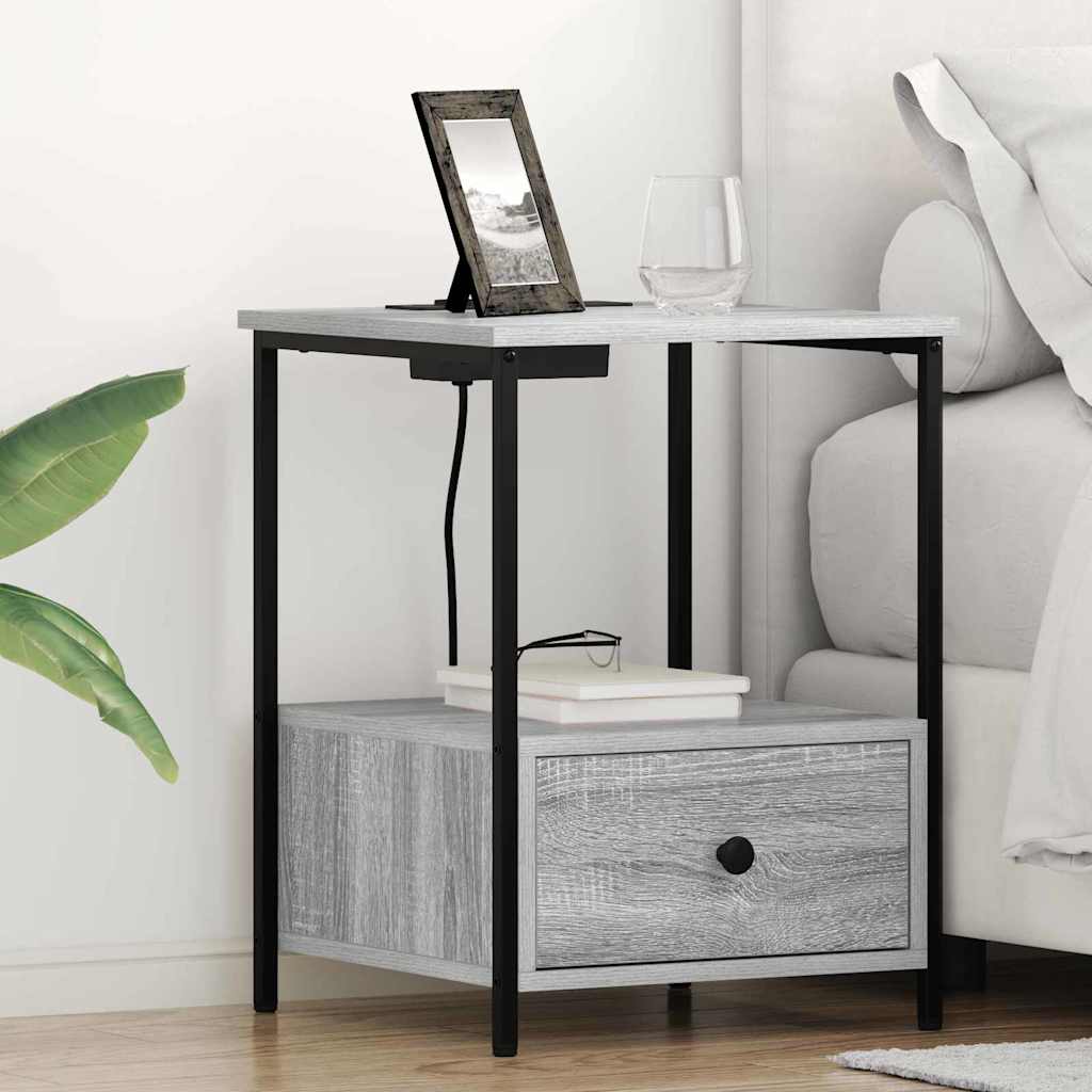 Nachttisch 2 pcs Graues Sonoma 42 x 41 x 56 cm Holzwerkstoff
