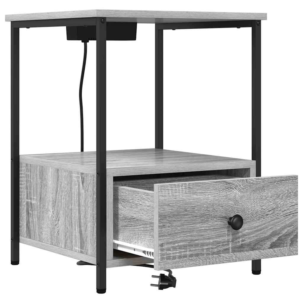 Nachttisch 2 pcs Graues Sonoma 42 x 41 x 56 cm Holzwerkstoff