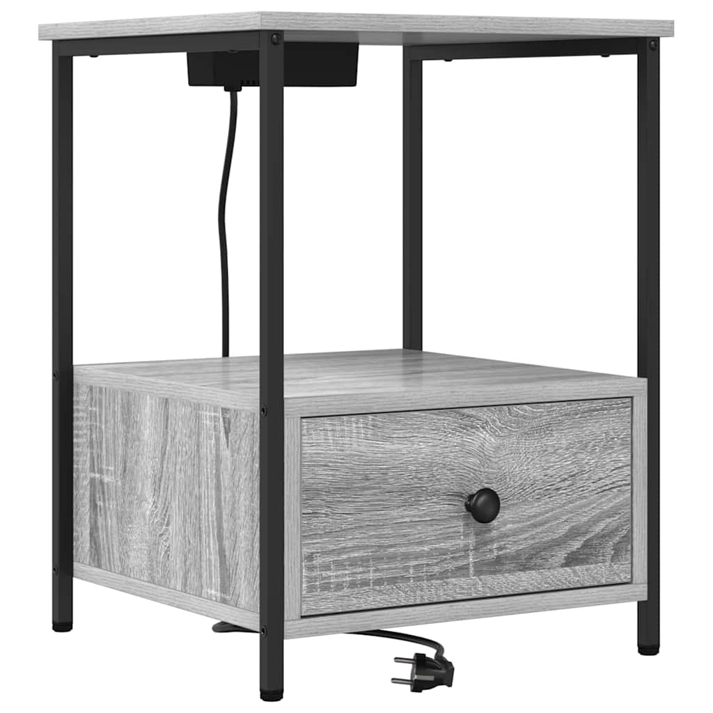 Nachttisch 2 pcs Graues Sonoma 42 x 41 x 56 cm Holzwerkstoff