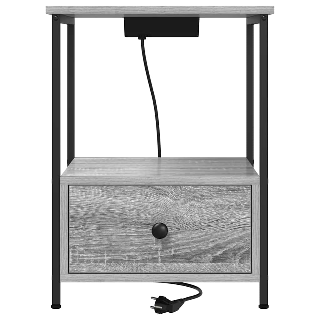 Nachttisch 2 pcs Graues Sonoma 42 x 41 x 56 cm Holzwerkstoff