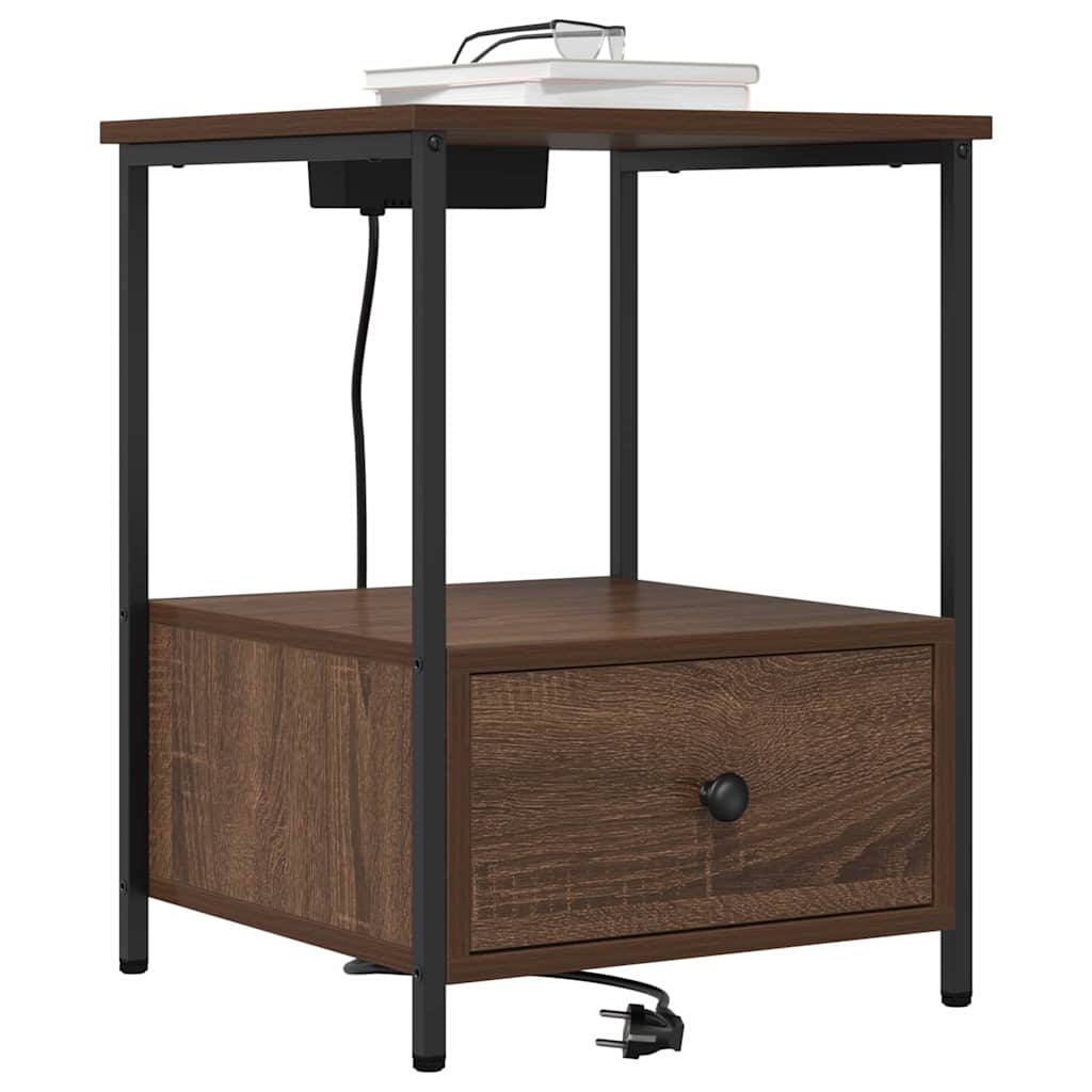 Nachttisch Braun Eichen-Optik 42 x 41 x 56 cm Holzwerkstoff
