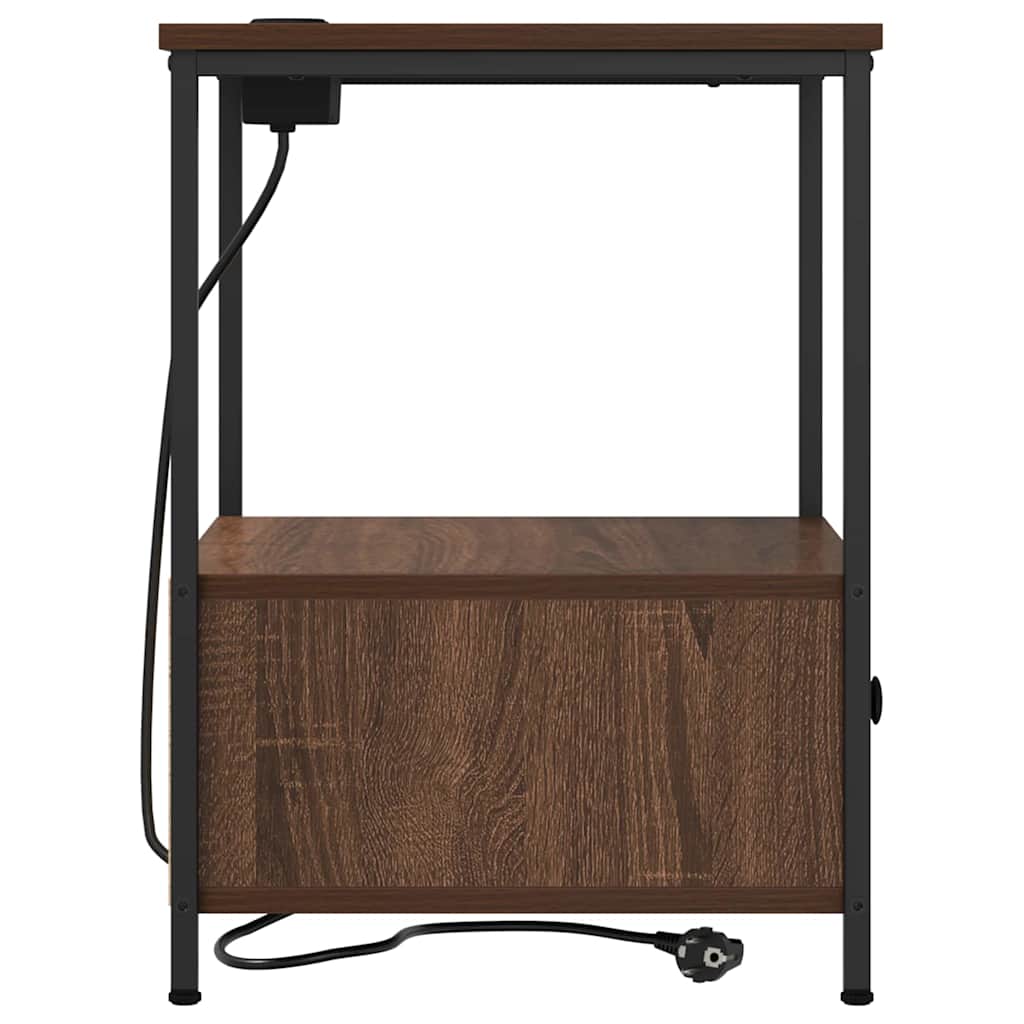 Nachttisch 2 pcs Braun Eichen-Optik 42 x 41 x 56 cm