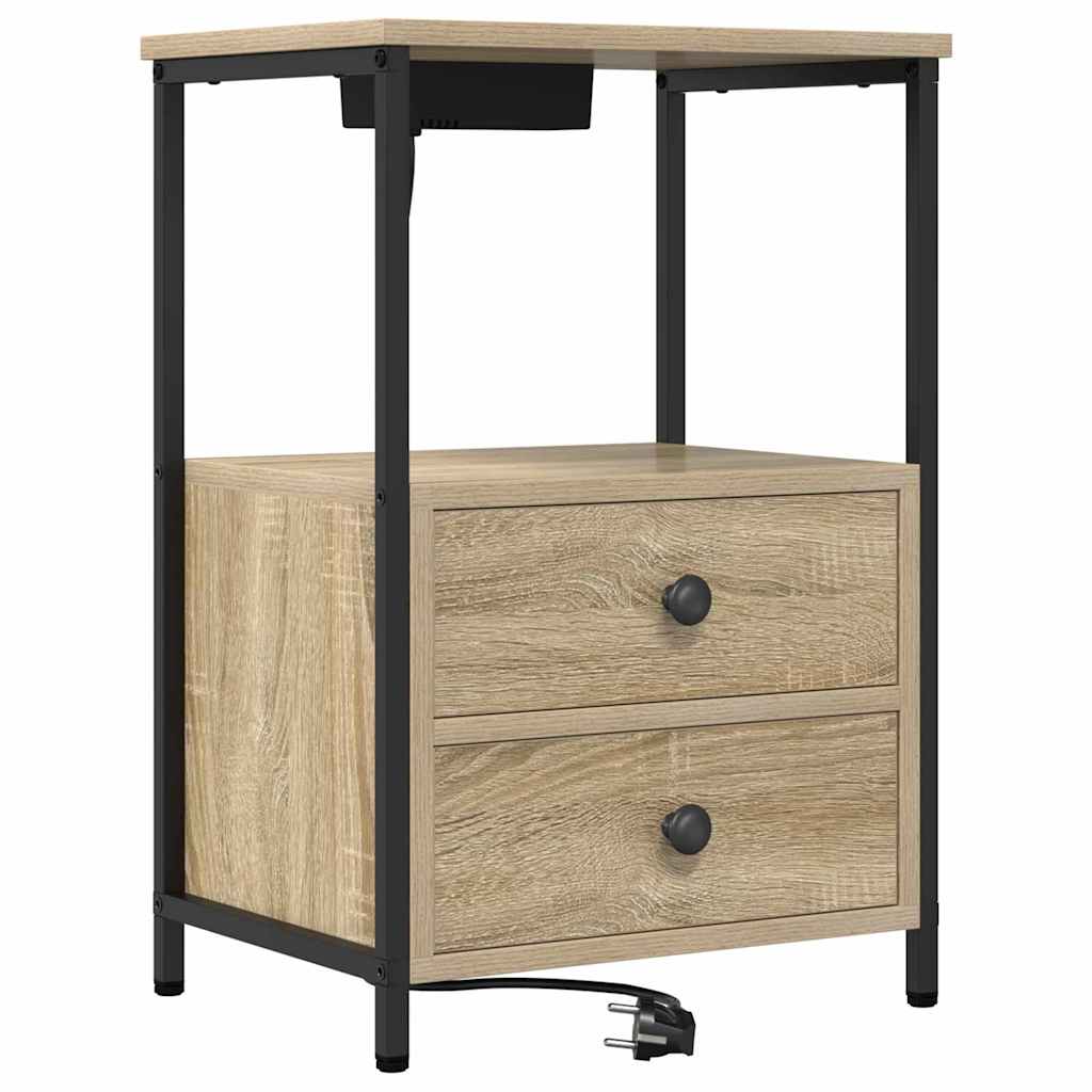 Nachttisch 2 pcs Sonoma-Eiche 40 x 31 x 60 cm Holzwerkstoff