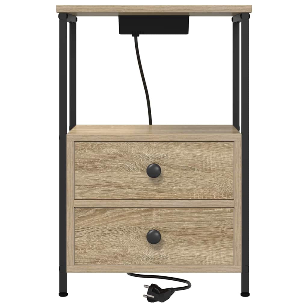 Nachttisch 2 pcs Sonoma-Eiche 40 x 31 x 60 cm Holzwerkstoff
