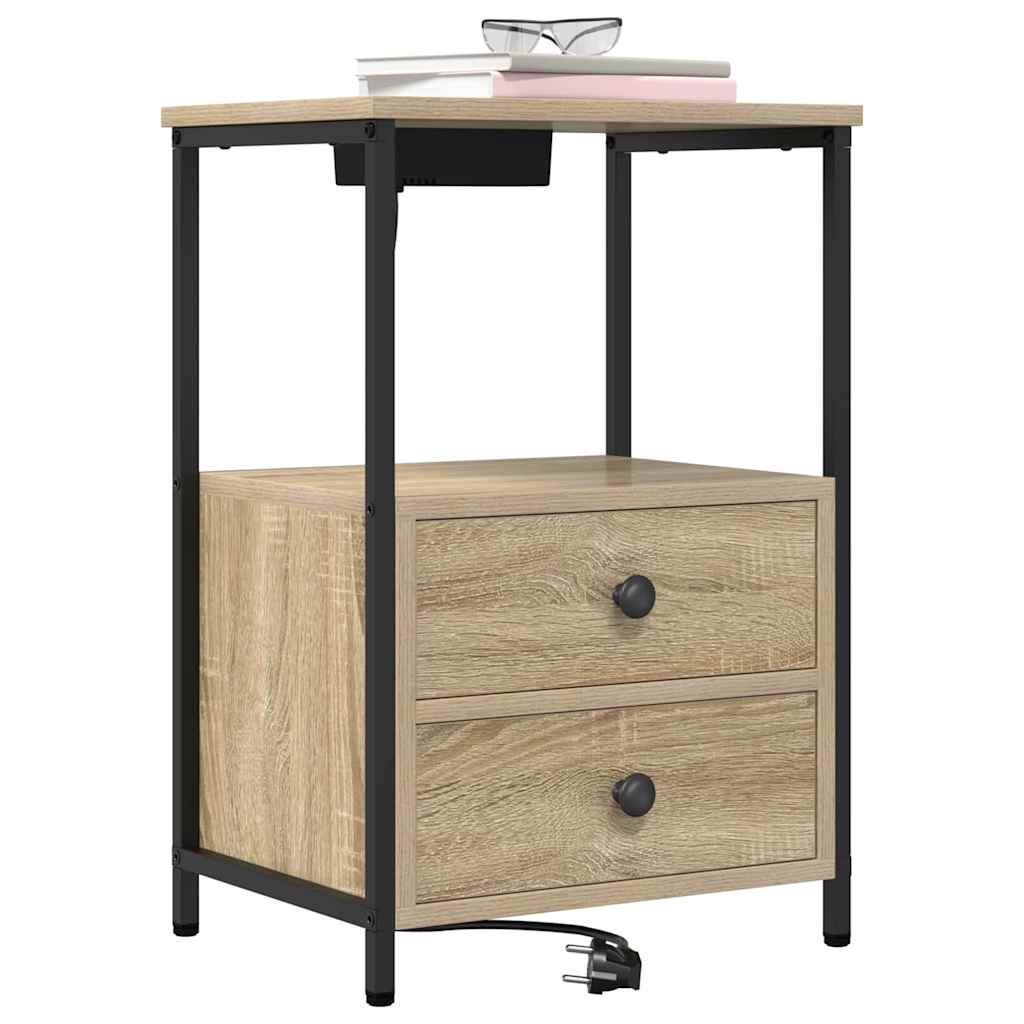 Nachttisch 2 pcs Sonoma-Eiche 40 x 31 x 60 cm Holzwerkstoff