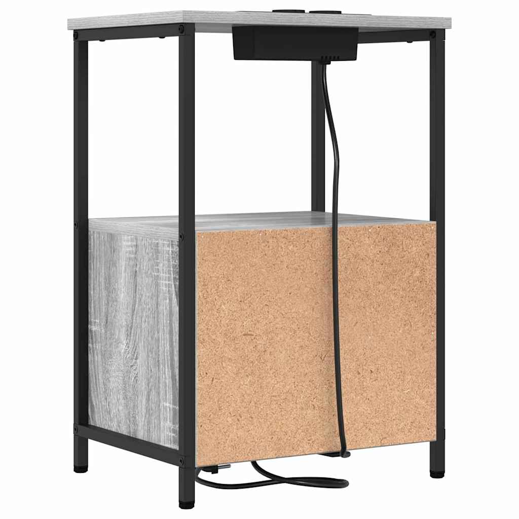Nachttisch Graues Sonoma 40 x 31 x 60 cm Holzwerkstoff