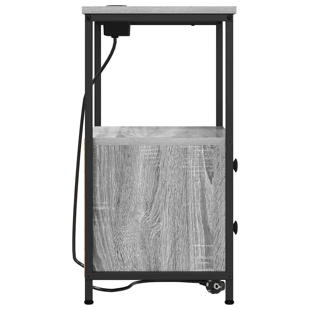 Nachttisch 2 pcs Graues Sonoma 40 x 31 x 60 cm Holzwerkstoff