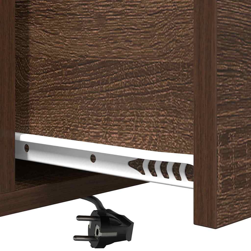 Nachttisch Braun Eichen-Optik 40 x 31 x 60 cm Holzwerkstoff