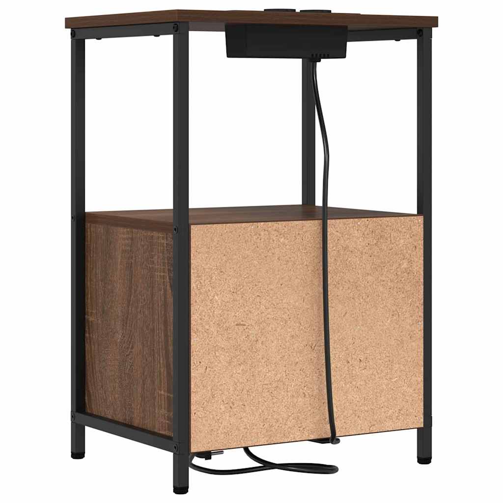Nachttisch Braun Eichen-Optik 40 x 31 x 60 cm Holzwerkstoff