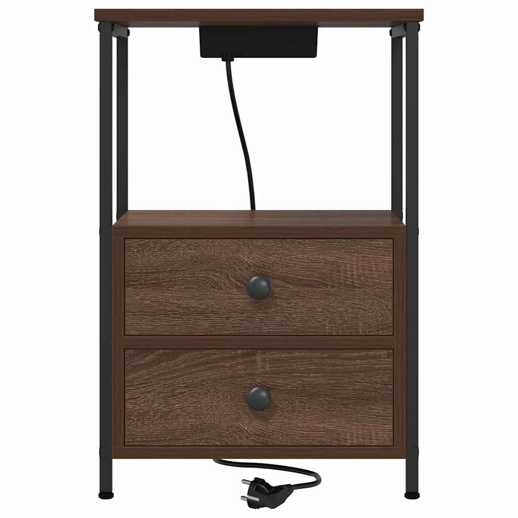 Nachttisch Braun Eichen-Optik 40 x 31 x 60 cm Holzwerkstoff