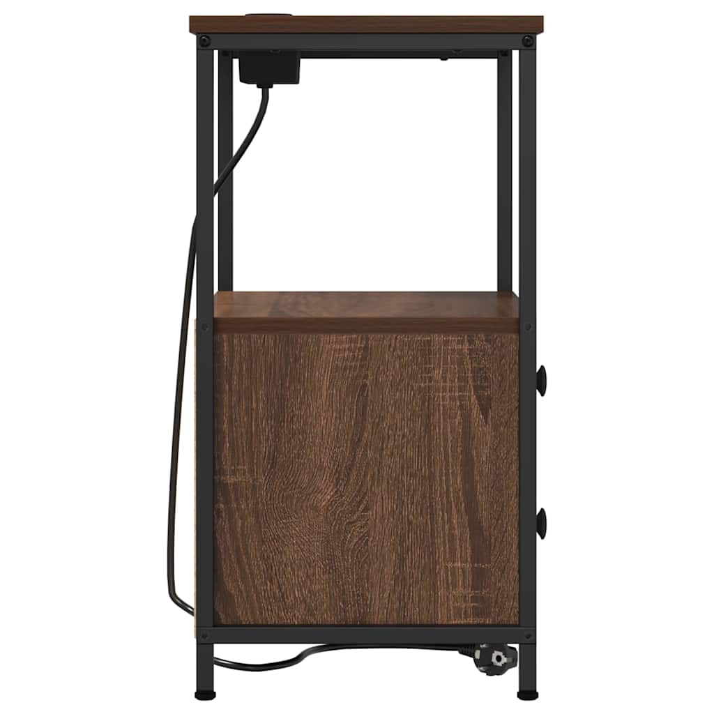 Nachttisch Braun Eichen-Optik 40 x 31 x 60 cm Holzwerkstoff