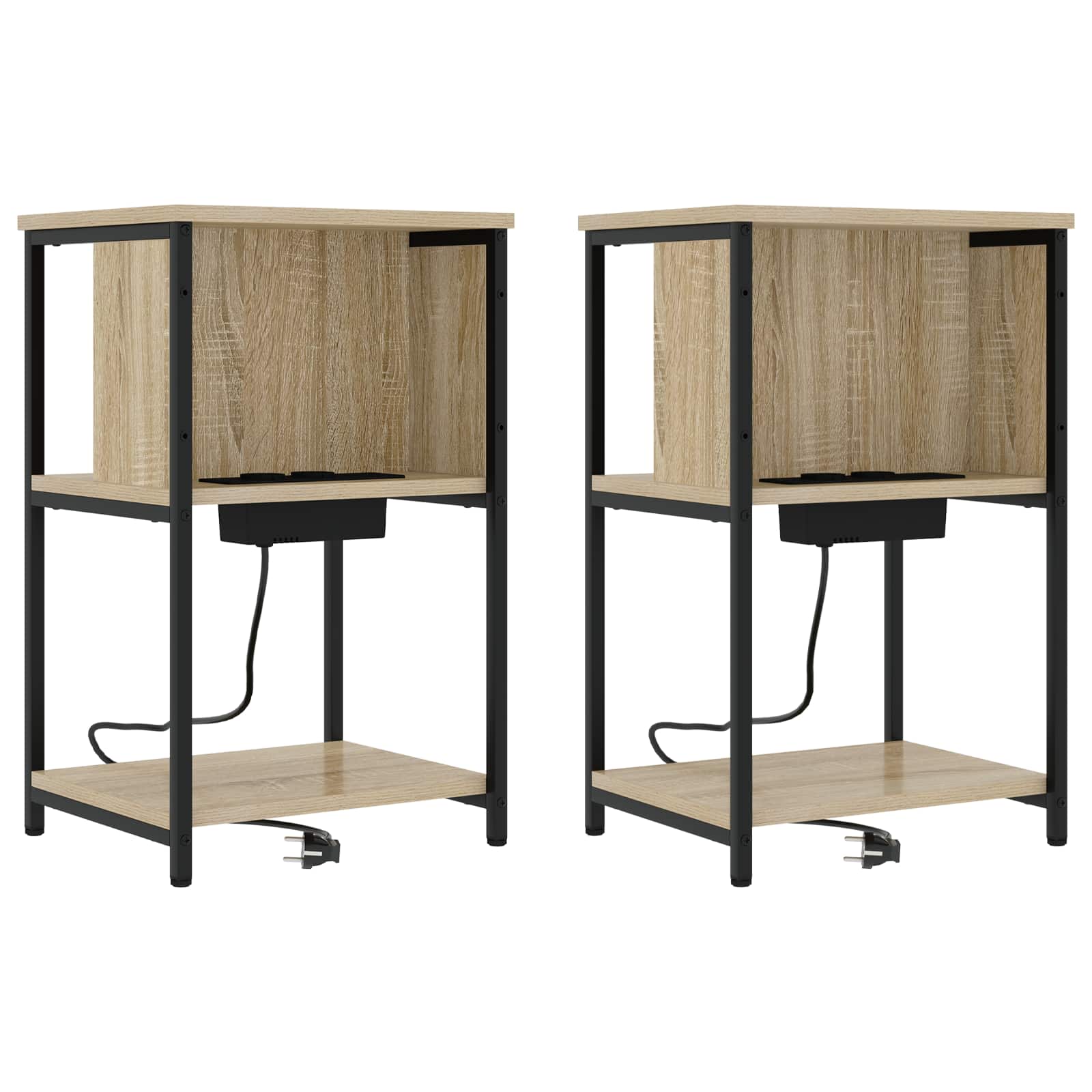 Nachttisch 2 pcs Sonoma-Eiche 38 x 31 x 61 cm Holzwerkstoff