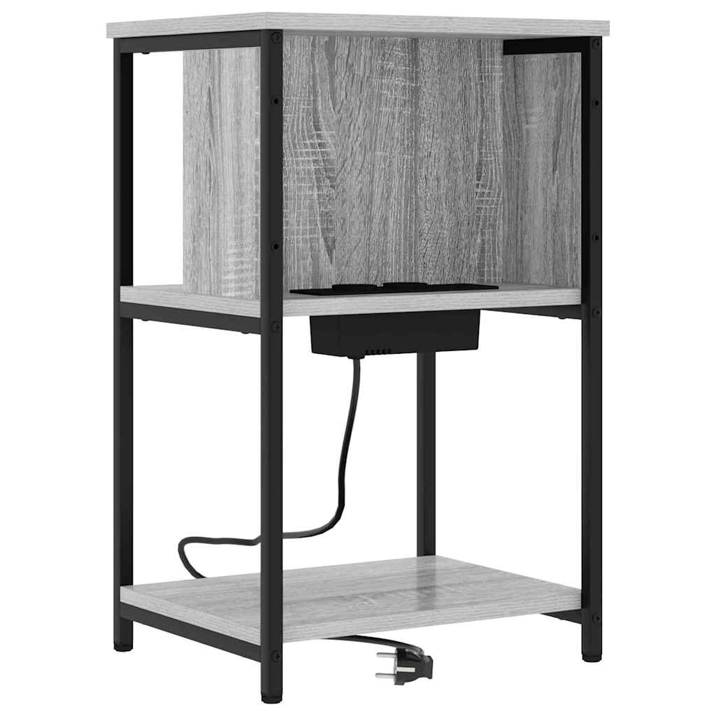 Nachttisch Graues Sonoma 38 x 31 x 61 cm Holzwerkstoff
