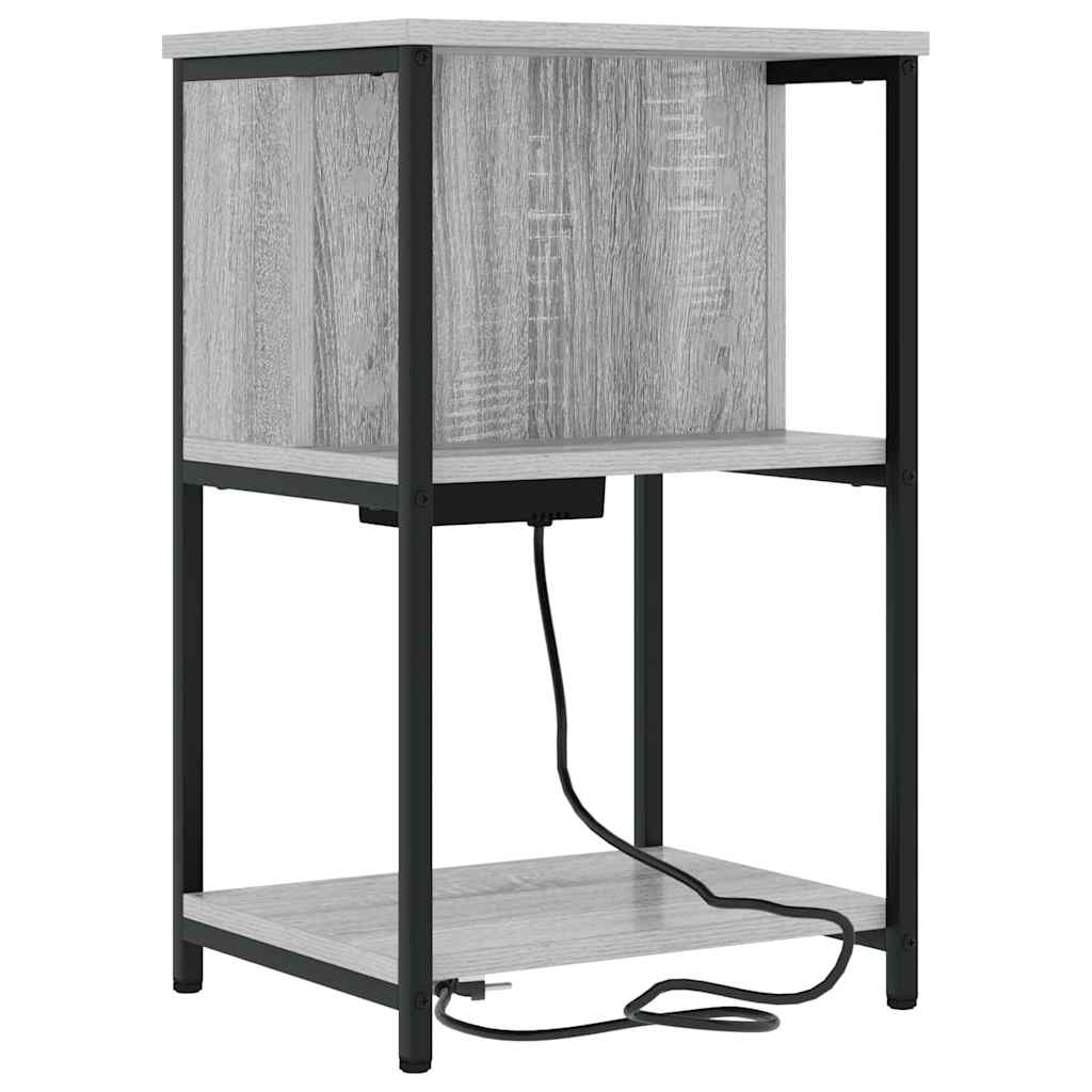 Nachttisch Graues Sonoma 38 x 31 x 61 cm Holzwerkstoff