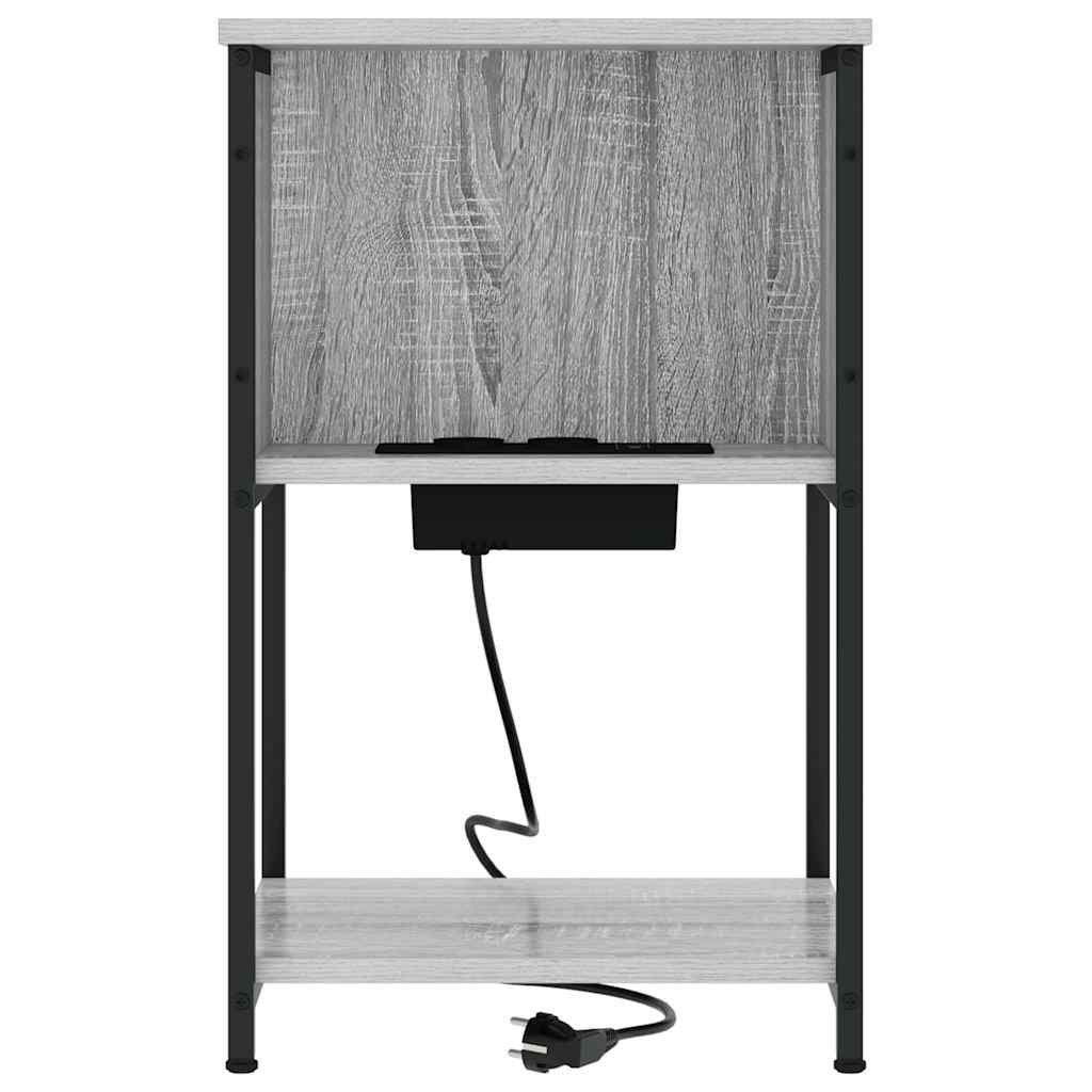 Nachttisch Graues Sonoma 38 x 31 x 61 cm Holzwerkstoff