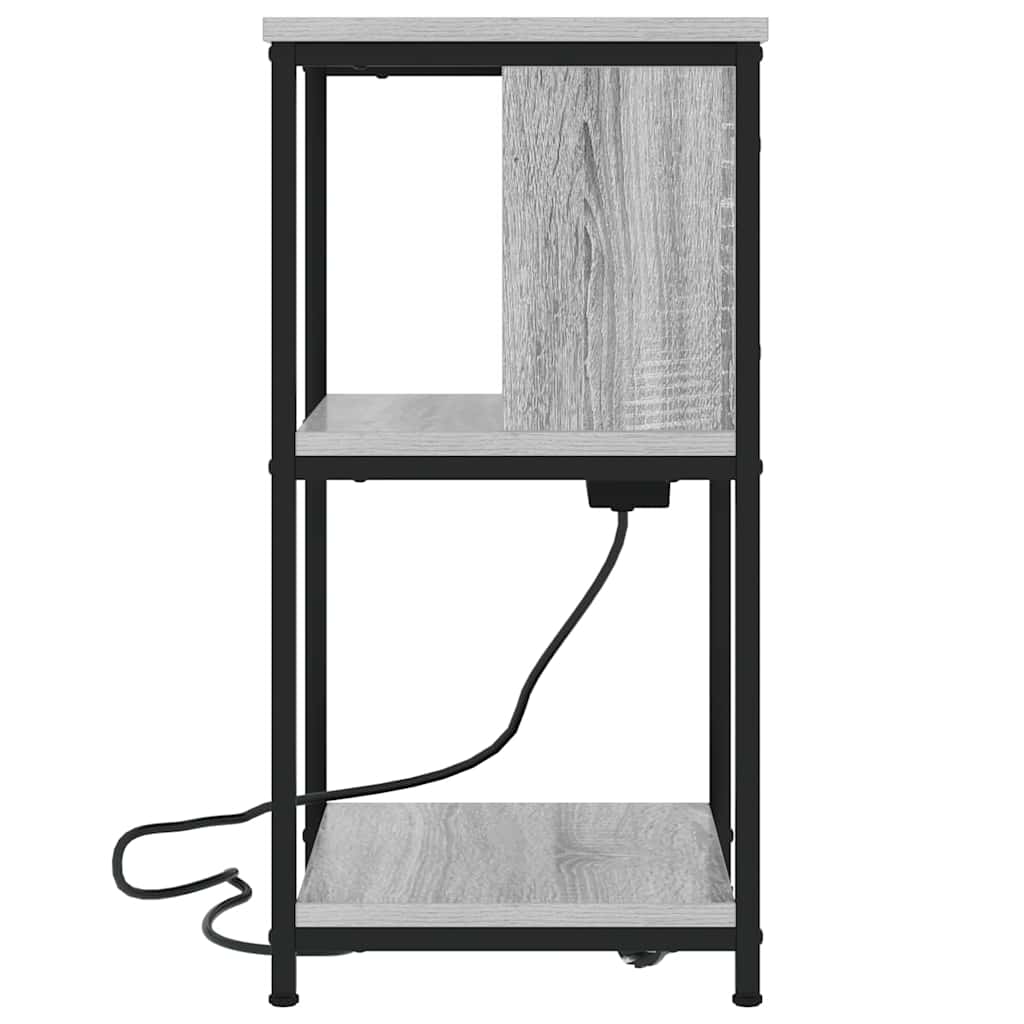 Nachttisch Graues Sonoma 38 x 31 x 61 cm Holzwerkstoff