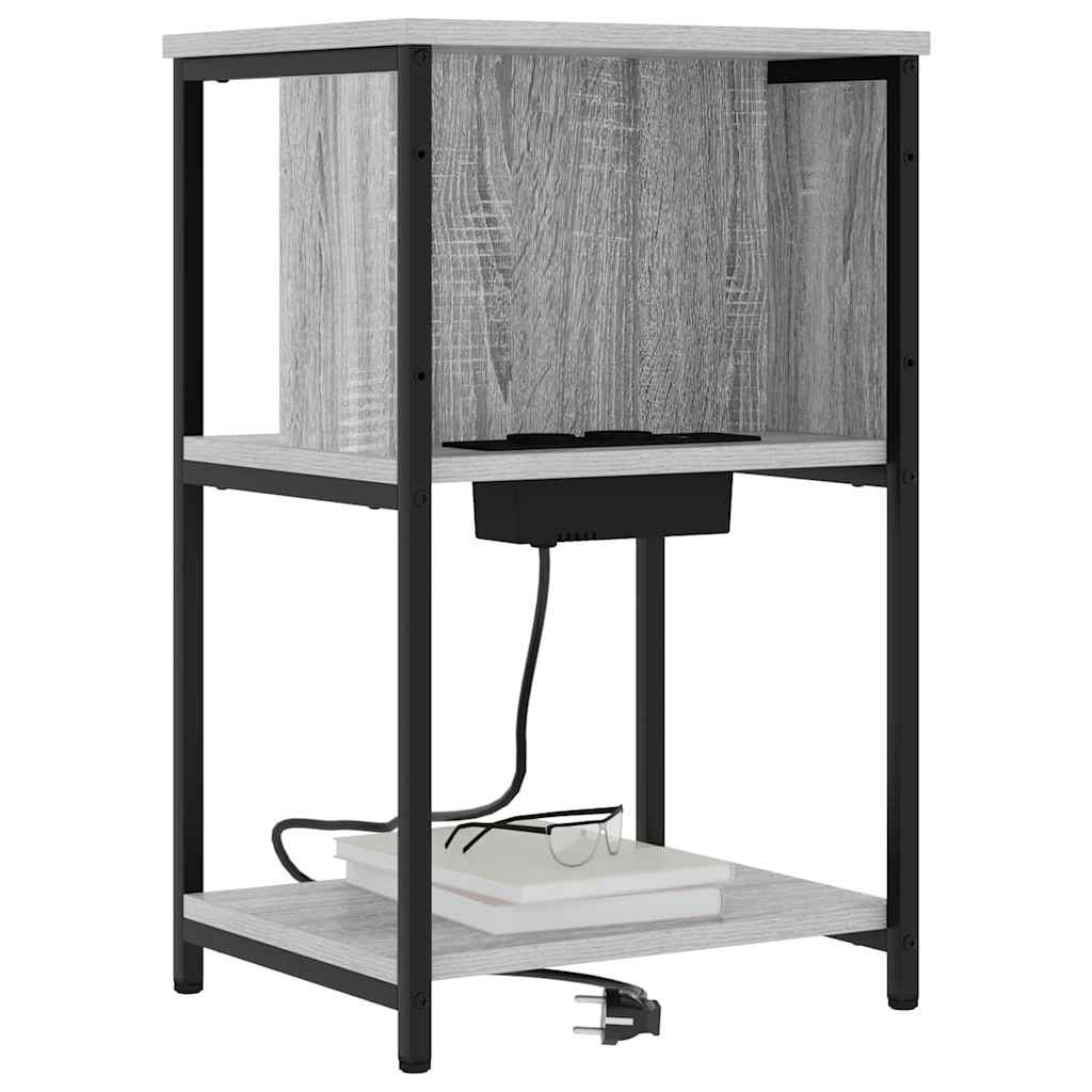 Nachttisch 2 pcs Graues Sonoma 38 x 31 x 61 cm Holzwerkstoff