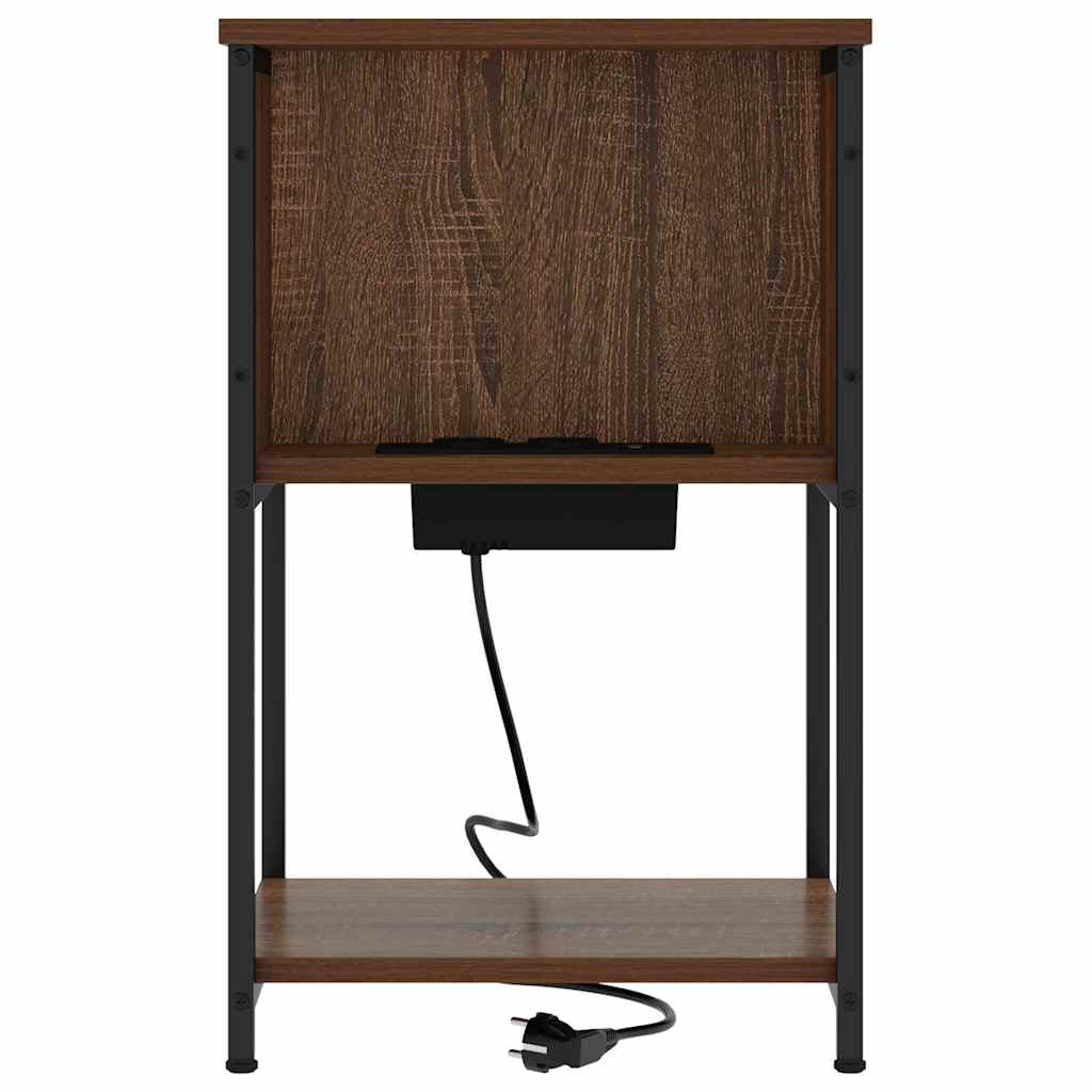 Nachttisch Braun Eichen-Optik 38 x 31 x 61 cm Holzwerkstoff