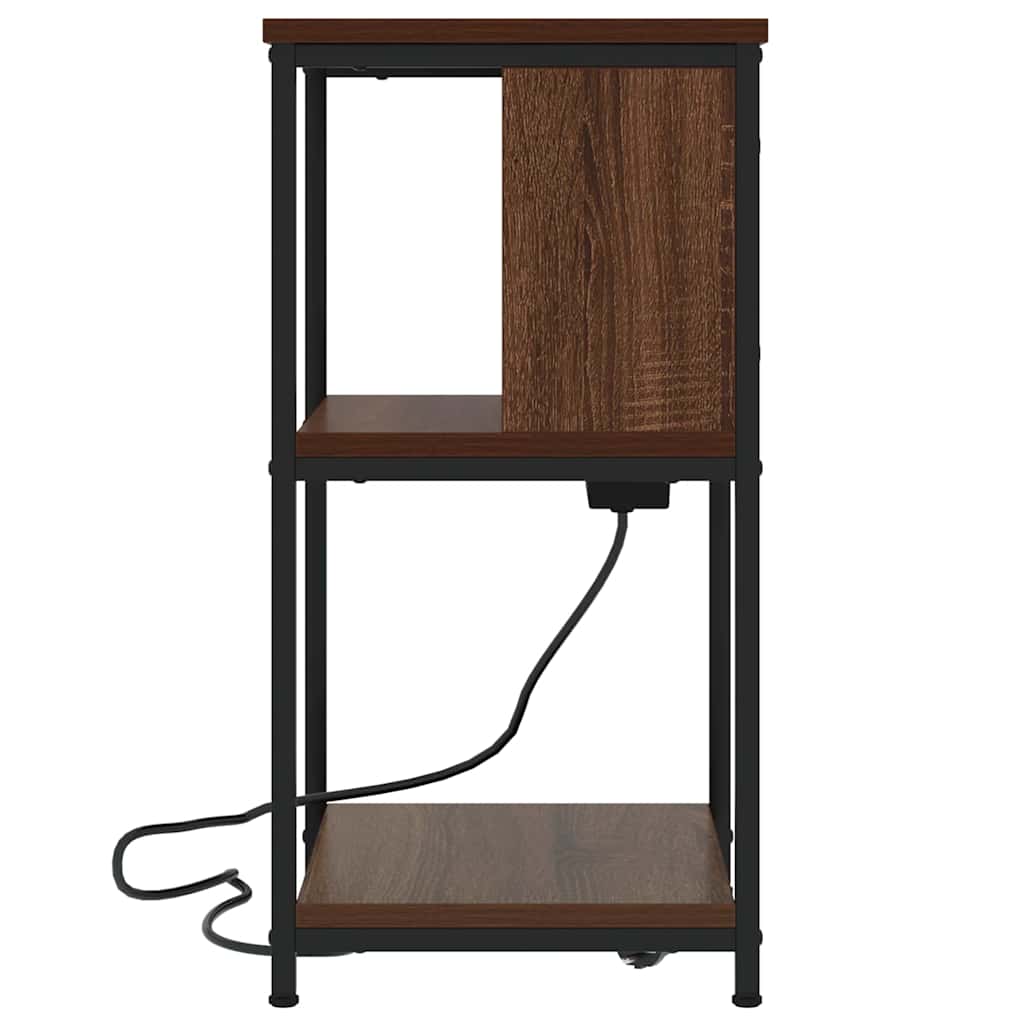 Nachttisch Braun Eichen-Optik 38 x 31 x 61 cm Holzwerkstoff