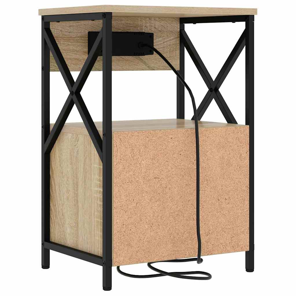 Nachttisch 2 pcs Sonoma-Eiche 40 x 31 x 60 cm Holzwerkstoff