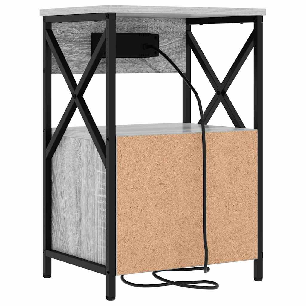 Nachttisch Graues Sonoma 40 x 31 x 60 cm Holzwerkstoff