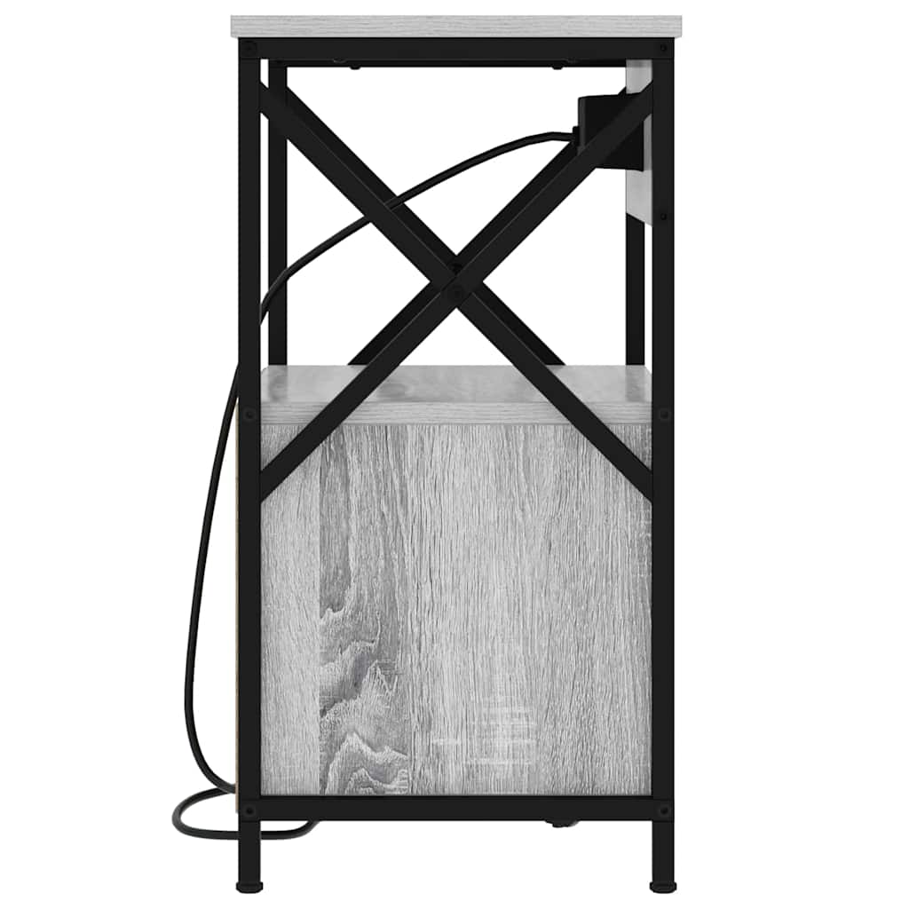 Nachttisch Graues Sonoma 40 x 31 x 60 cm Holzwerkstoff