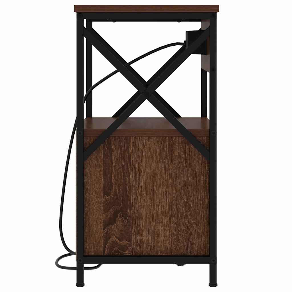 Nachttisch Braun Eichen-Optik 40 x 31 x 60 cm Holzwerkstoff