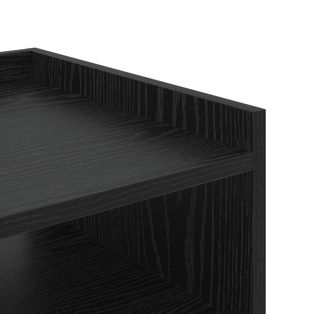 Nachttisch mit Regal 2 pcs Schwarz Eichen-Optik 40 x 40 x 61 cm