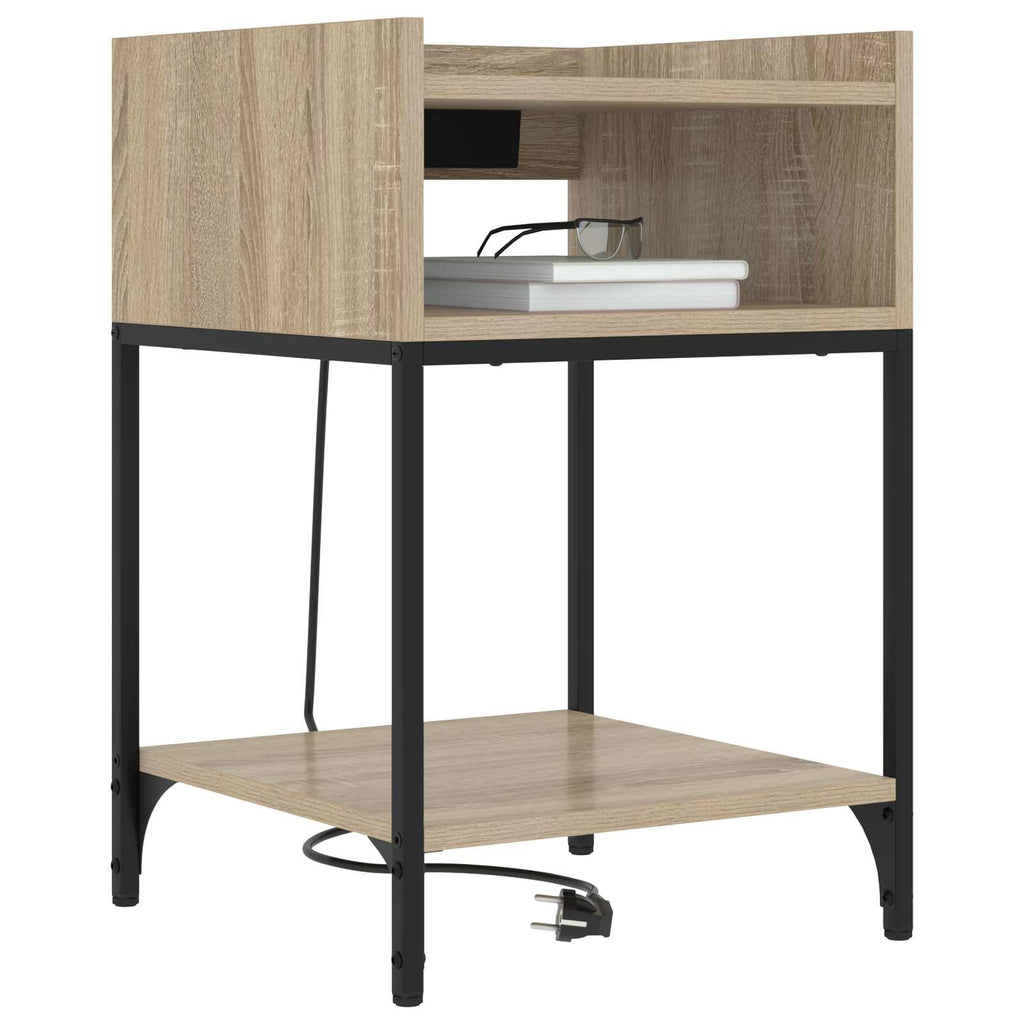 Nachttisch 2 pcs Sonoma-Eiche 40 x 40 x 61 cm Holzwerkstoff