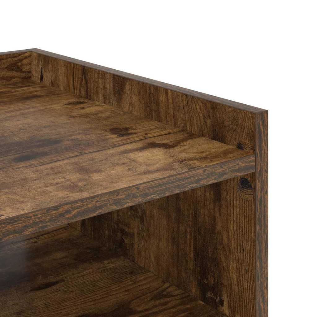 Nachttisch mit Regal 2 pcs Geräucherte Eiche 40 x 40 x 61 cm