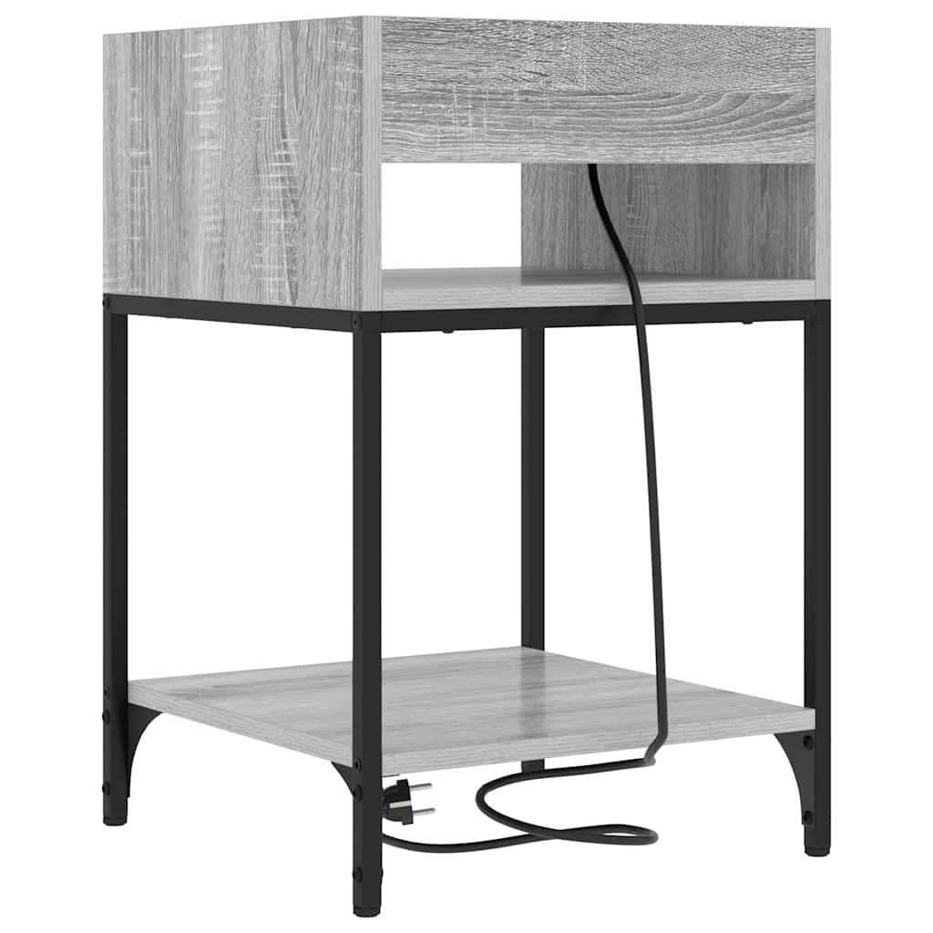 Nachttisch Graues Sonoma 40 x 40 x 61 cm Holzwerkstoff