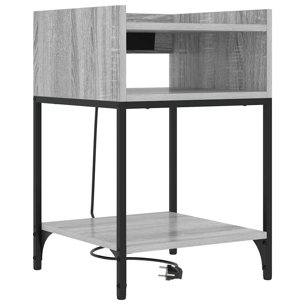 Nachttisch 2 pcs Graues Sonoma 40 x 40 x 61 cm Holzwerkstoff