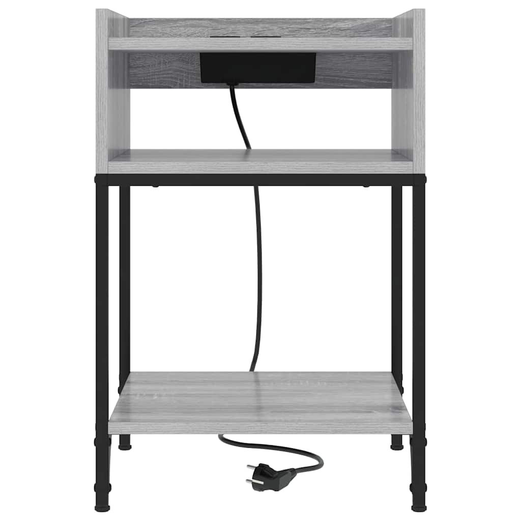 Nachttisch 2 pcs Graues Sonoma 40 x 40 x 61 cm Holzwerkstoff