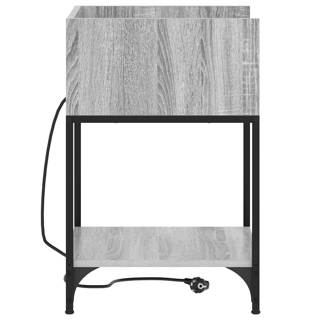 Nachttisch 2 pcs Graues Sonoma 40 x 40 x 61 cm Holzwerkstoff