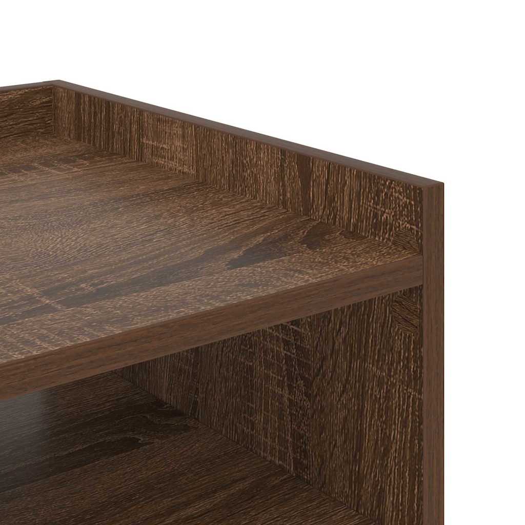 Nachttisch mit Regal 2 pcs Braun Eichen-Optik 40 x 40 x 61 cm