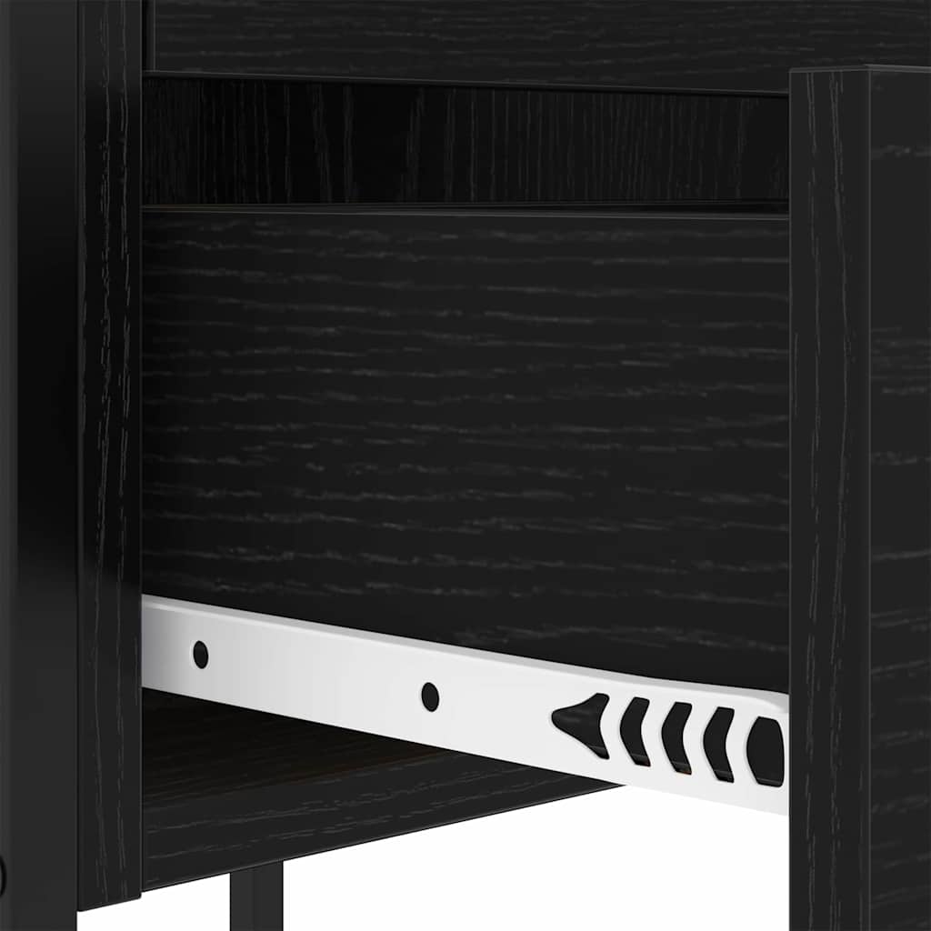Nachttisch Schwarz Eichen-Optik 42 x 41 x 61 cm Holzwerkstoff