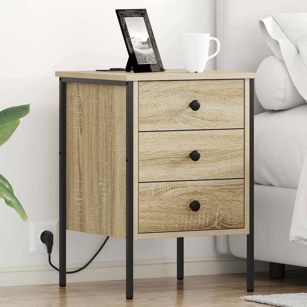 Nachttisch 2 pcs Sonoma-Eiche 42 x 41 x 61 cm Holzwerkstoff