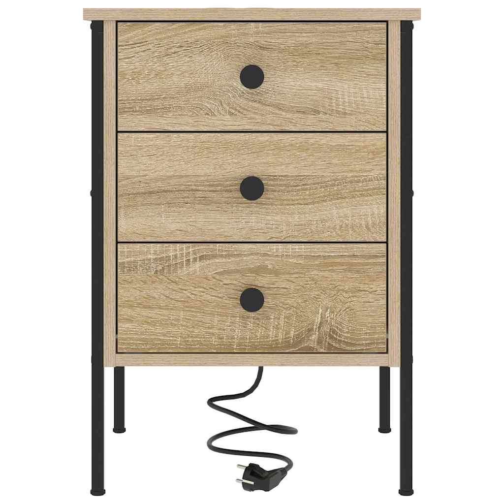 Nachttisch 2 pcs Sonoma-Eiche 42 x 41 x 61 cm Holzwerkstoff