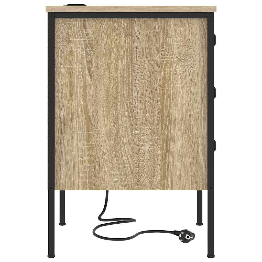 Nachttisch 2 pcs Sonoma-Eiche 42 x 41 x 61 cm Holzwerkstoff