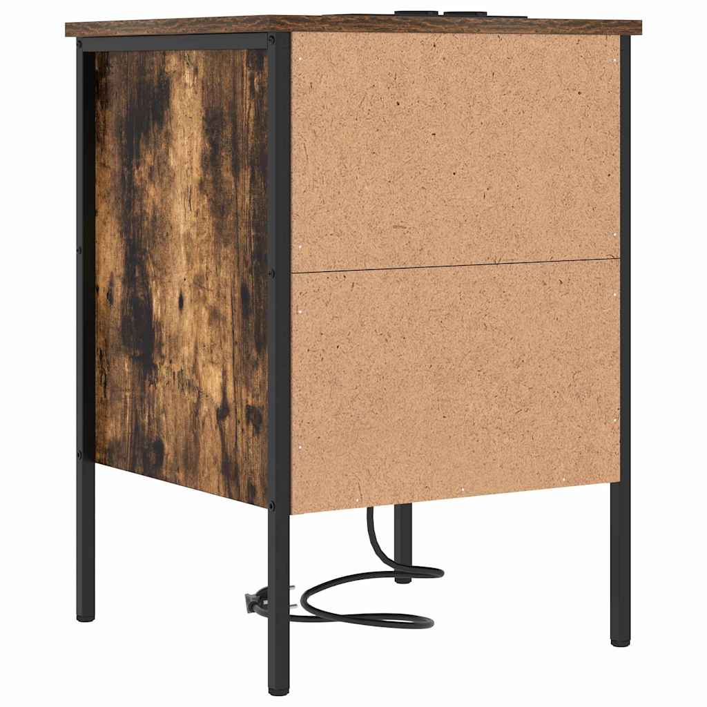 Nachttisch 2 pcs Geräucherte Eiche 42 x 41 x 61 cm