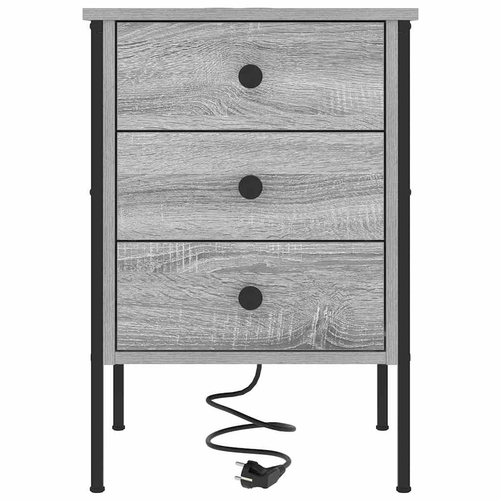 Nachttisch Graues Sonoma 42 x 41 x 61 cm Holzwerkstoff