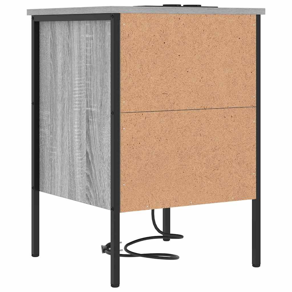 Nachttisch 2 pcs Graues Sonoma 42 x 41 x 61 cm Holzwerkstoff